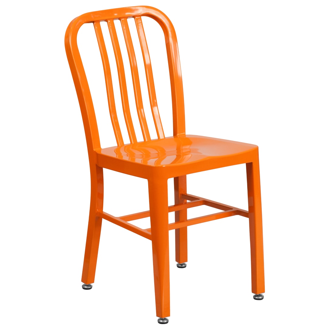 Gael Commercial Grade Orange Metal Indoor-Outdoor Chair