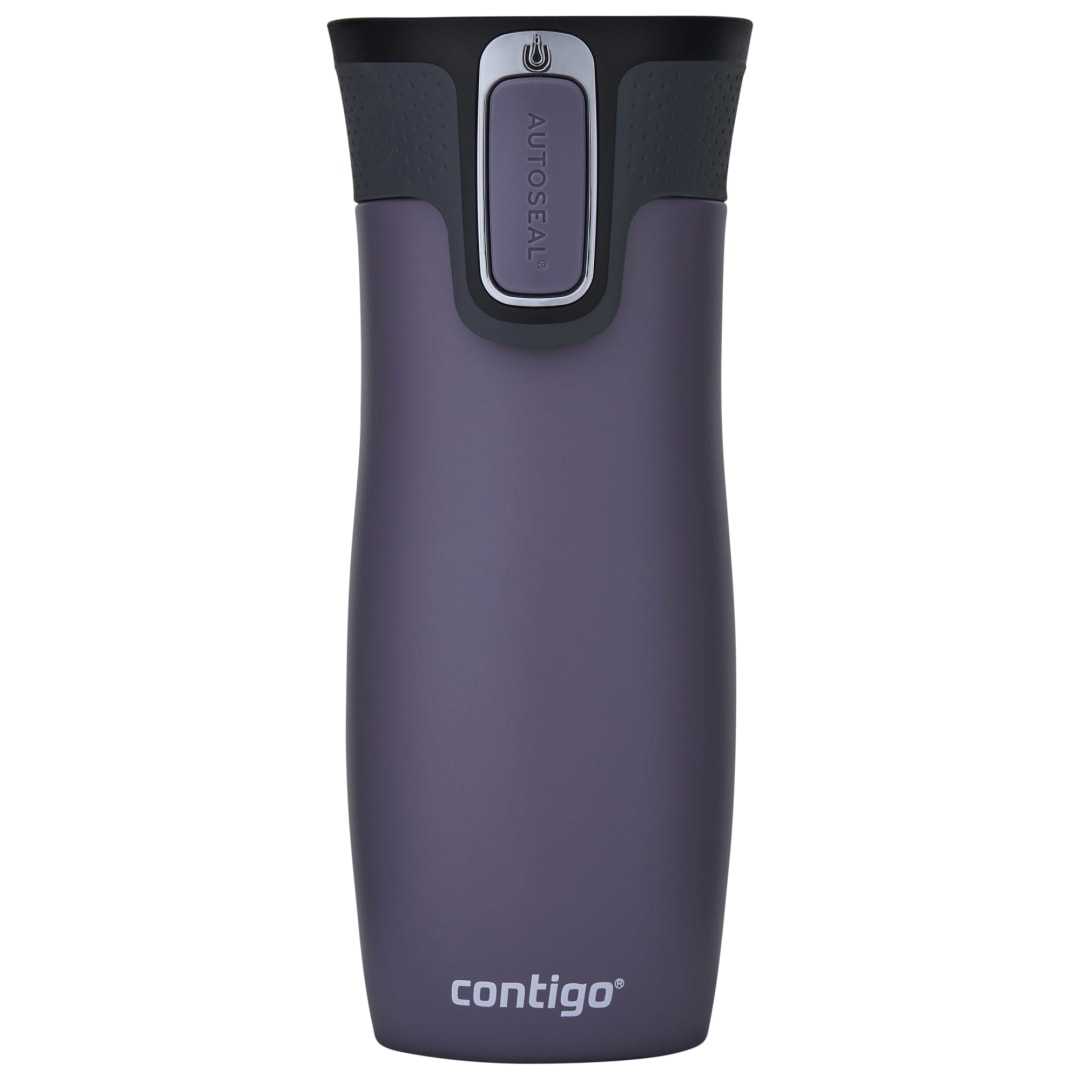 Contigo Unisex's West Loop Autoseal Thermobecher, Edelstahl Isolierbecher, Kaffeebecher to Go, BPA frei, auslaufsicherer Reisebecher mit Easy-Clean-Deckel, hält bis zu 5h Warm, 470ml., Dark Plum