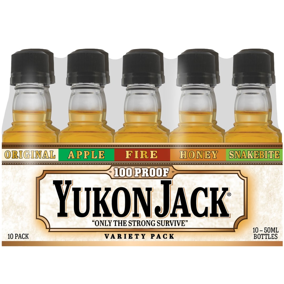 Yukon Jack Assorted Liqueur 10 Pack 50ml 100 Proof