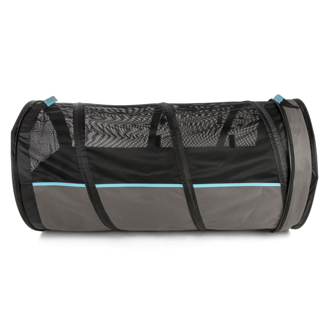 Sherpa Pet Tube Tunnel Car Travel Kennel, Black and Gray, Large