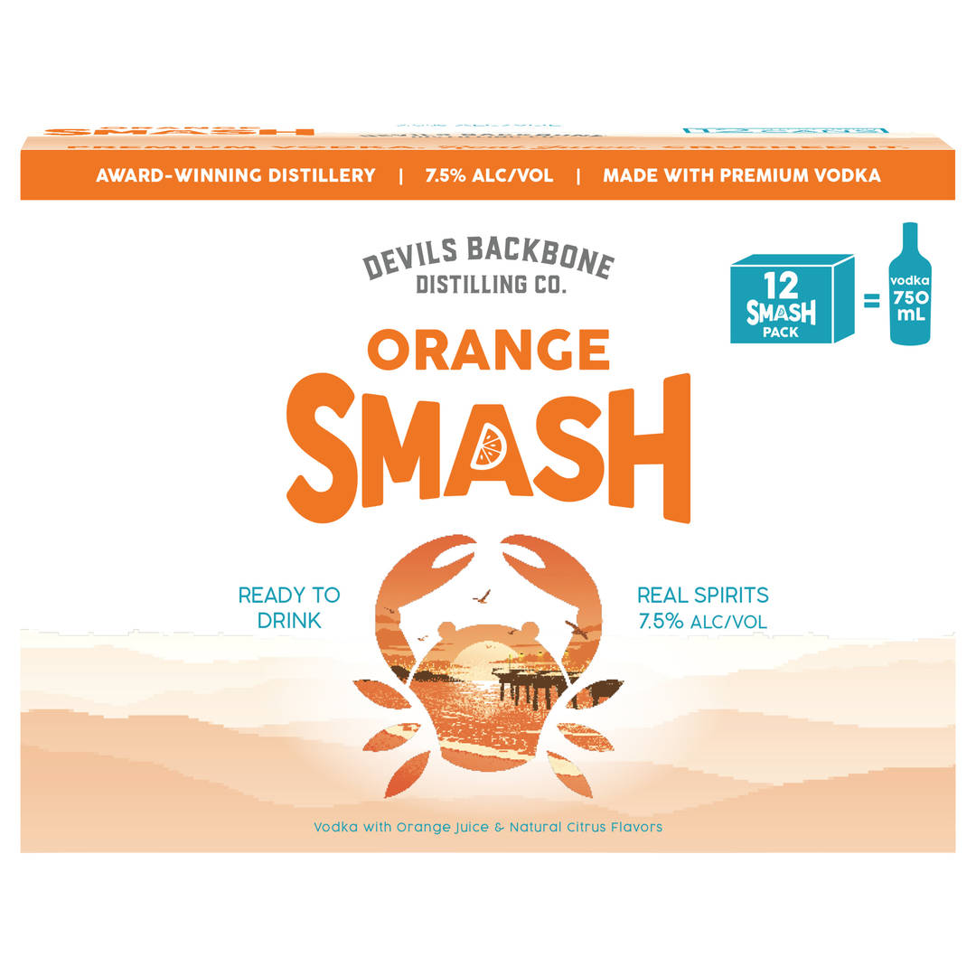 Devils Backbone Distilling Company Orange Smash 7.5%, 12PK 12oz Can
