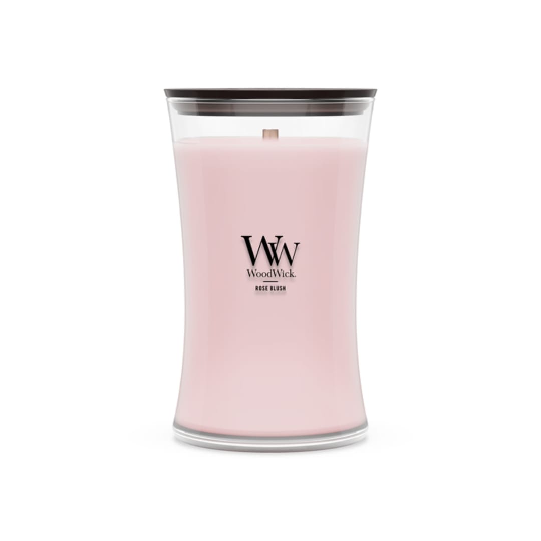 Woodwick Rose Blush Large Hourglass Candle