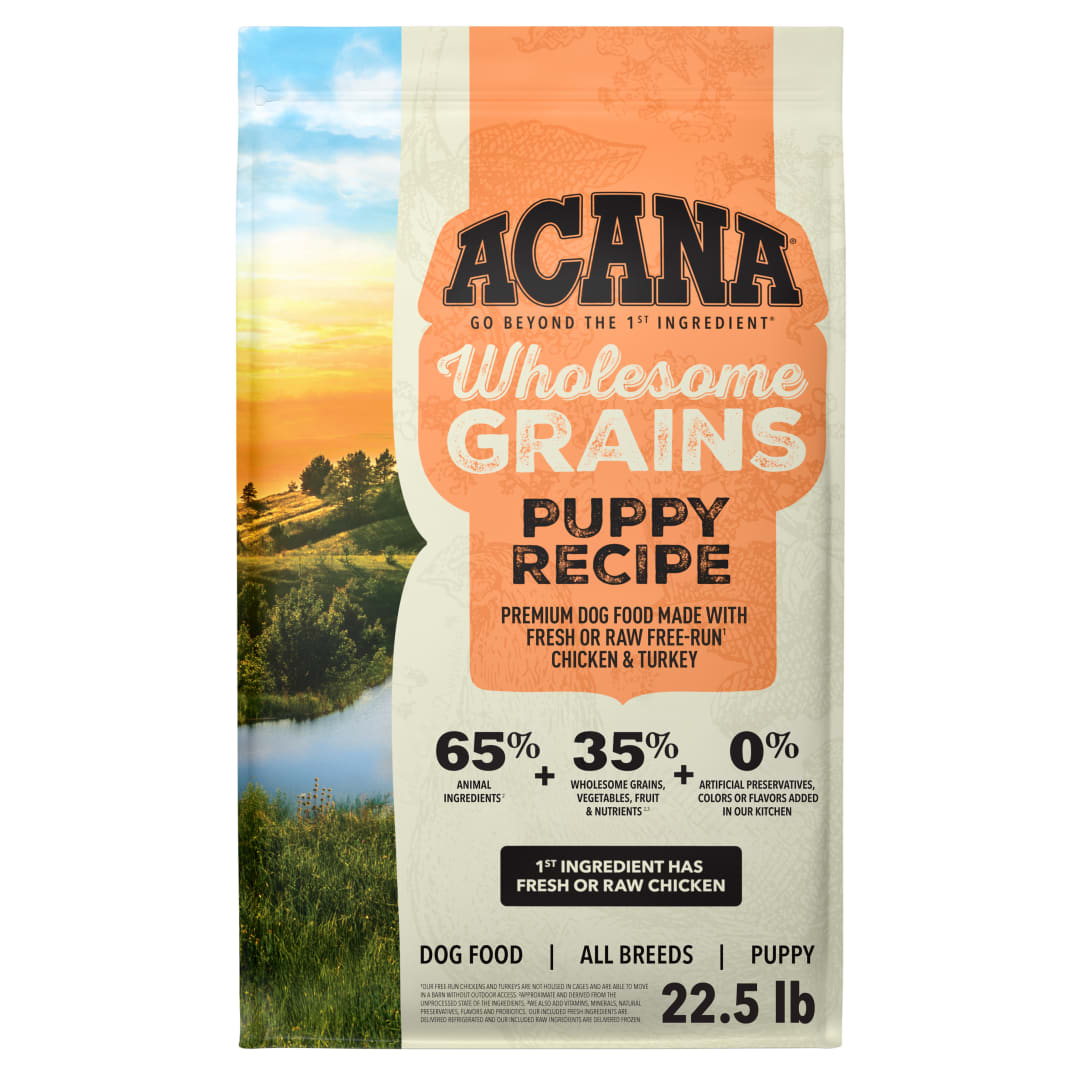 ACANA Wholesome Grains Dry Dog Food Puppy Recipe Real Chicken Eggs and Turkey