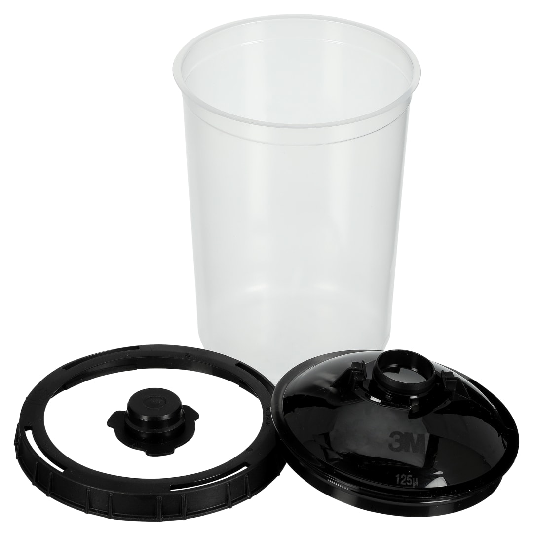 3M™ PPS™ Basic Serie Deckel-und Innenbecher-Kit, Groß,, 850 ml, 125 µm, PBL125