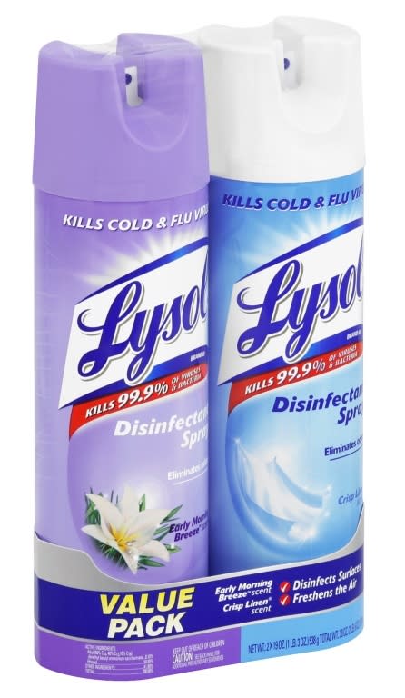 LYSOL® Disinfectant Spray - Early Morning Breeze™/Crisp Linen® 6/(2x19) oz. (Banded Pack)