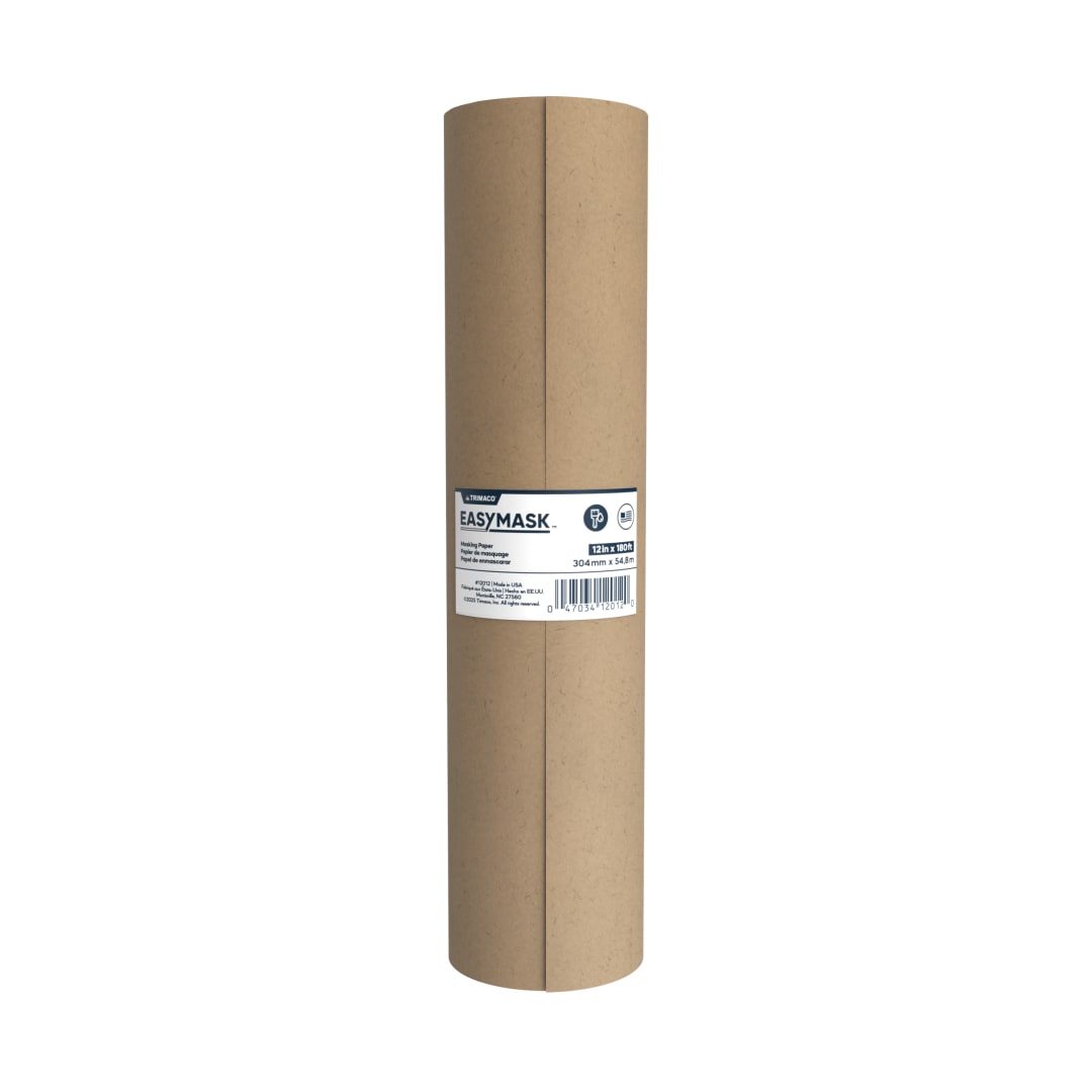 Brown Masking Paper, 12in x 180ft 12/cs, Asymmetrical Display