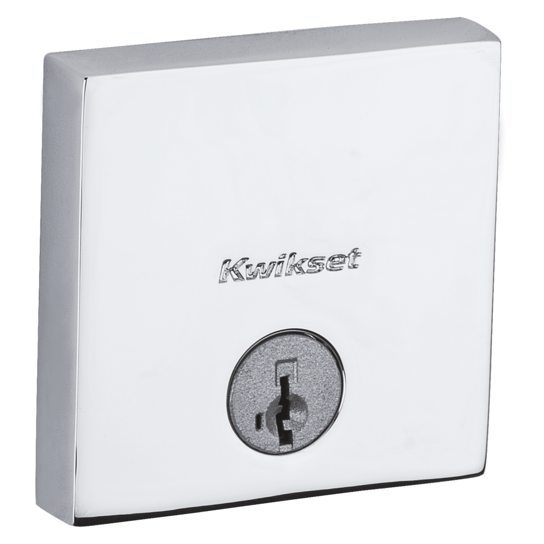 258 Downtown Square Keyed One Side Low Profile Deadbolt featuring SmartKey Security™ in Polished Chrome
