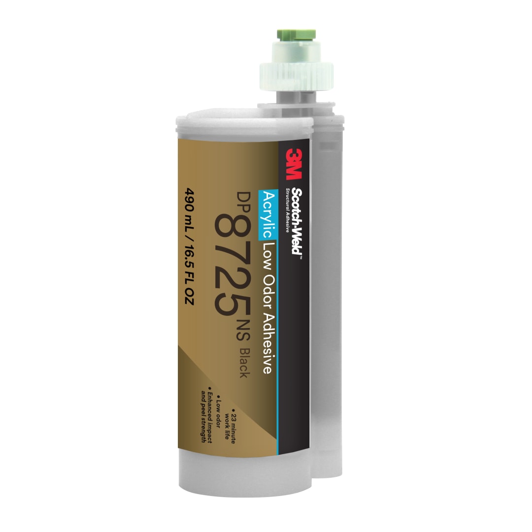 3M™ Scotch-Weld™ Az Kokulu Akrilik Yapıştırıcı DP8725NS, Siyah, 490 ml Duo- Pak