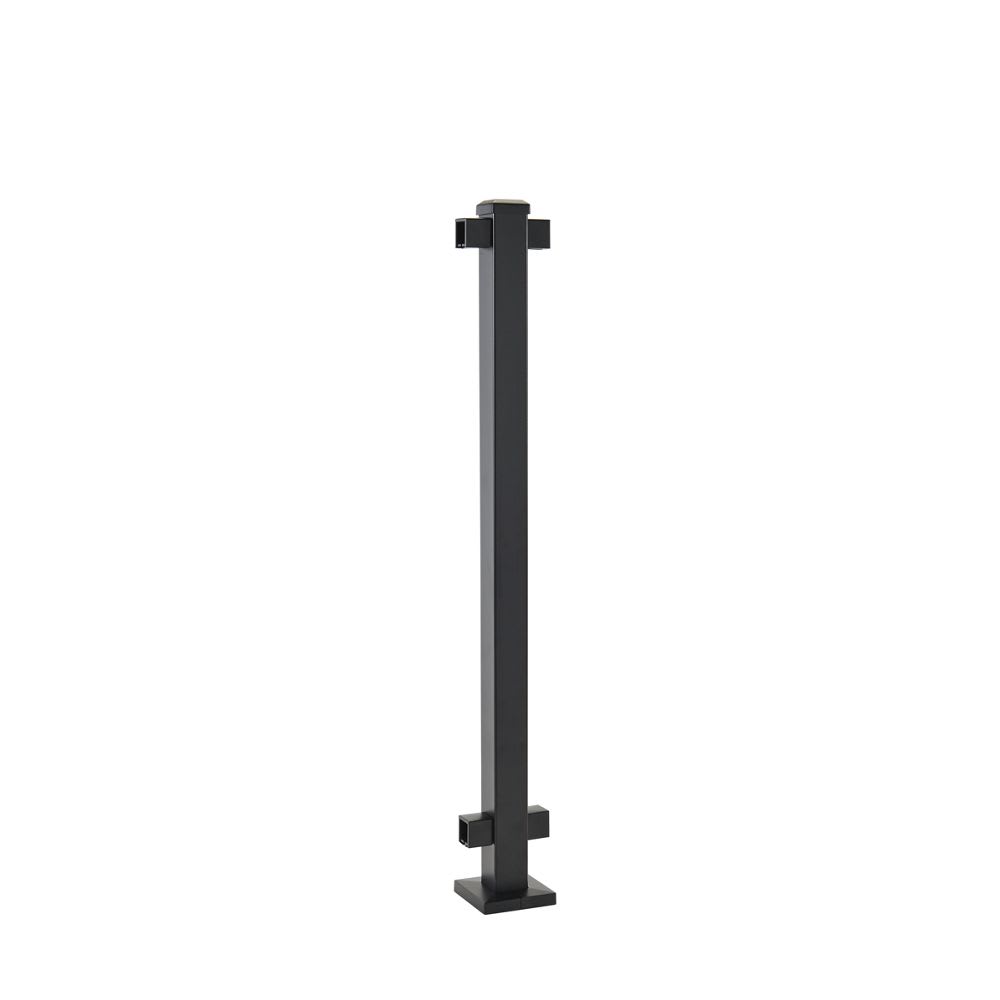 2-in x 2-in x 37-in Trex® Enhance™ Steel Rail Line Post in Charcoal Black