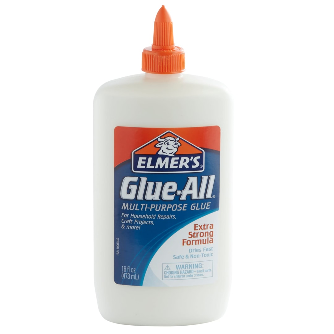 Elmer's Glue-All Multi-Purpose Liquid Glue, Extra Strong, Great for Making Slime, 16 Ounces, 1 Count