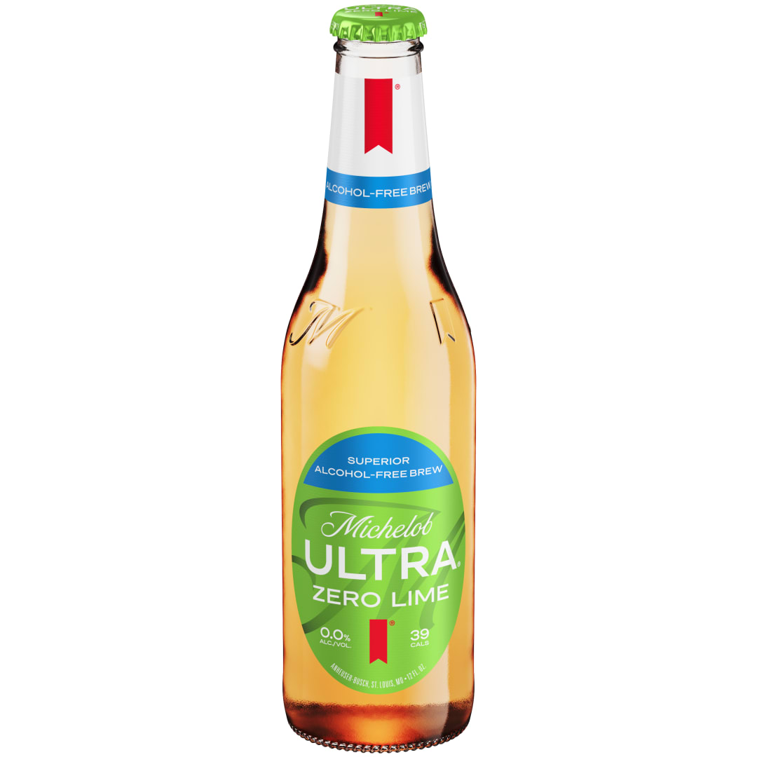 Michelob ULTRA ZERO Lime Non-Alcoholic American Lager Beer 12 fl oz Bottle
