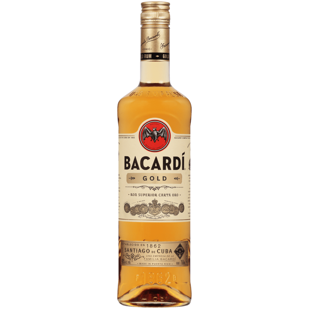 Bacardi Gold Rum, Gluten Free 40% 750mL