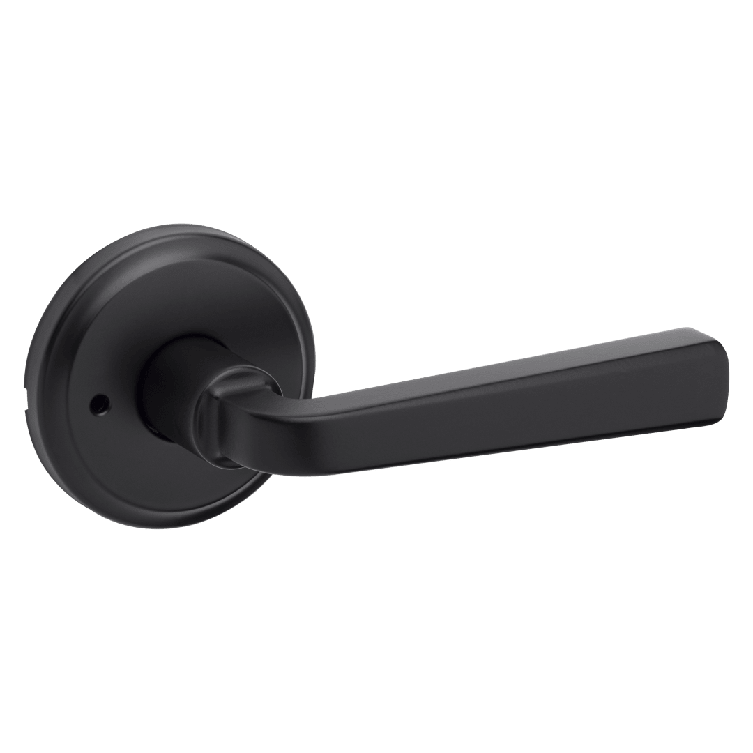 Trafford Bed/Bath Door Lever in Matte Black