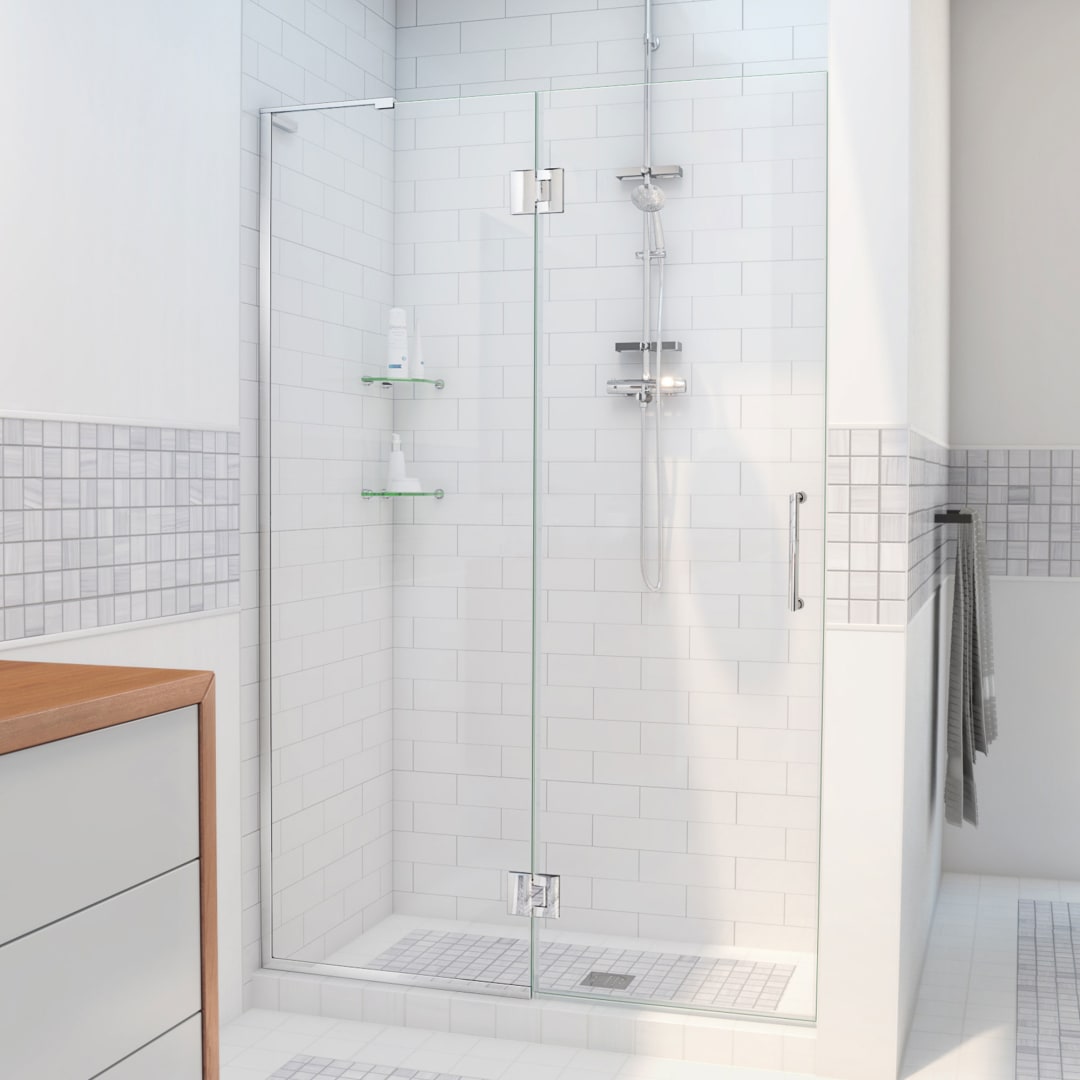 DreamLine Unidoor-X 36 inch W x 72 inch H Frameless Hinged Shower Door in Chrome