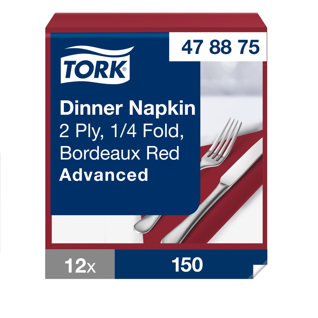 Tork Bordeaux Red Dinner Napkin