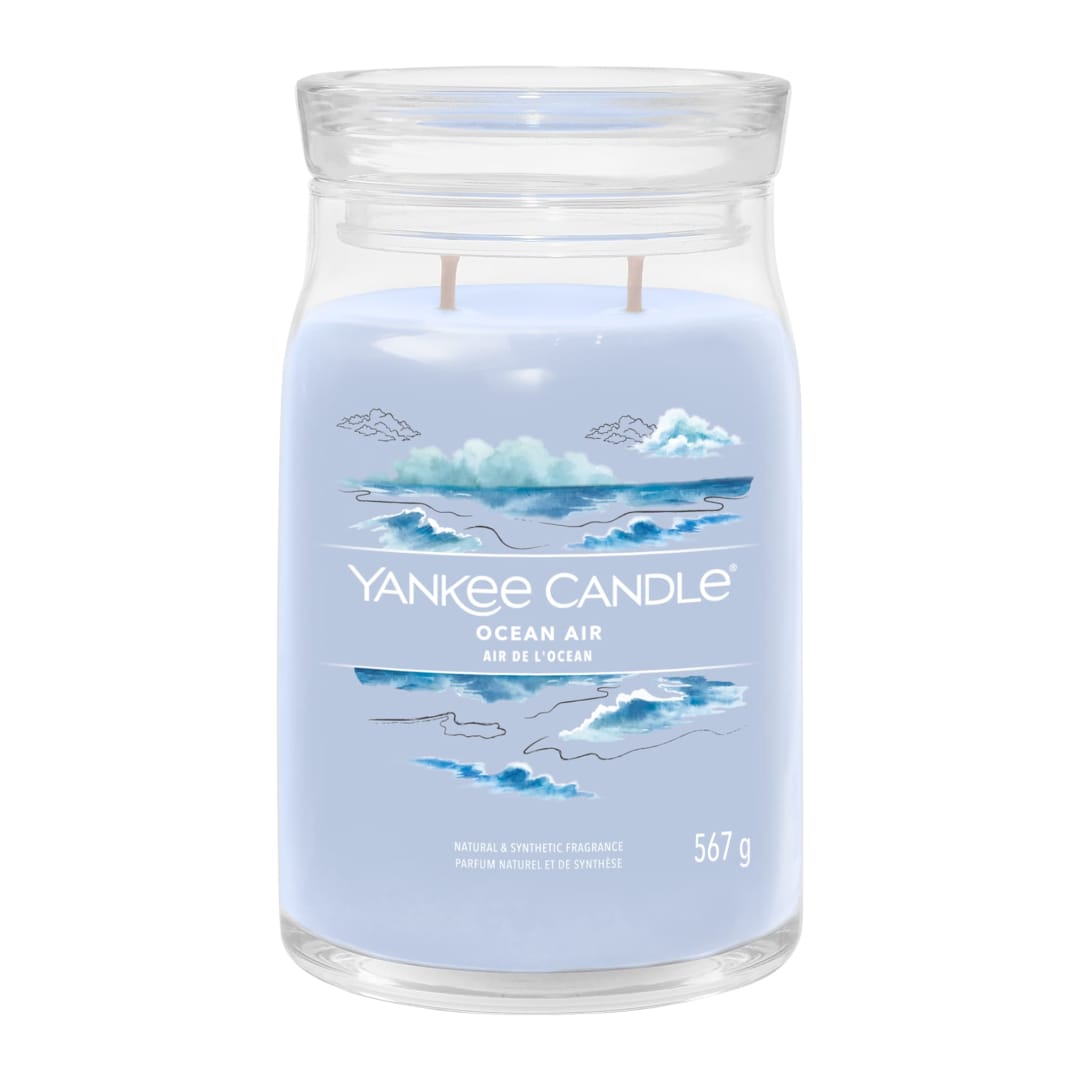 Yankee Candle® Signature Scented Candle | Ocean Air Large Jar Candle with Double Wicks | Soy Wax Blend