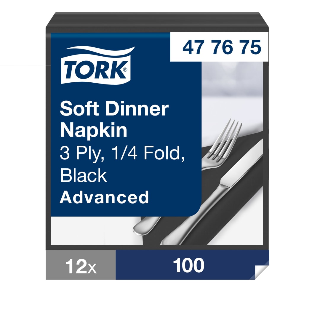 Tork Soft Black Dinner Napkin