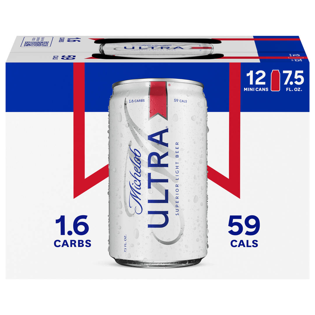 Michelob ULTRA Superior Light American Lager Beer 12 Pack, 7.5 fl oz Can