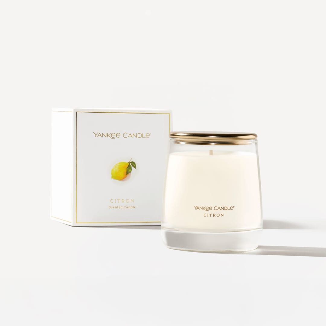 Yankee Candle Citron, 7 oz Premium Small Jar Candle with up to 50 Hour Burn Time