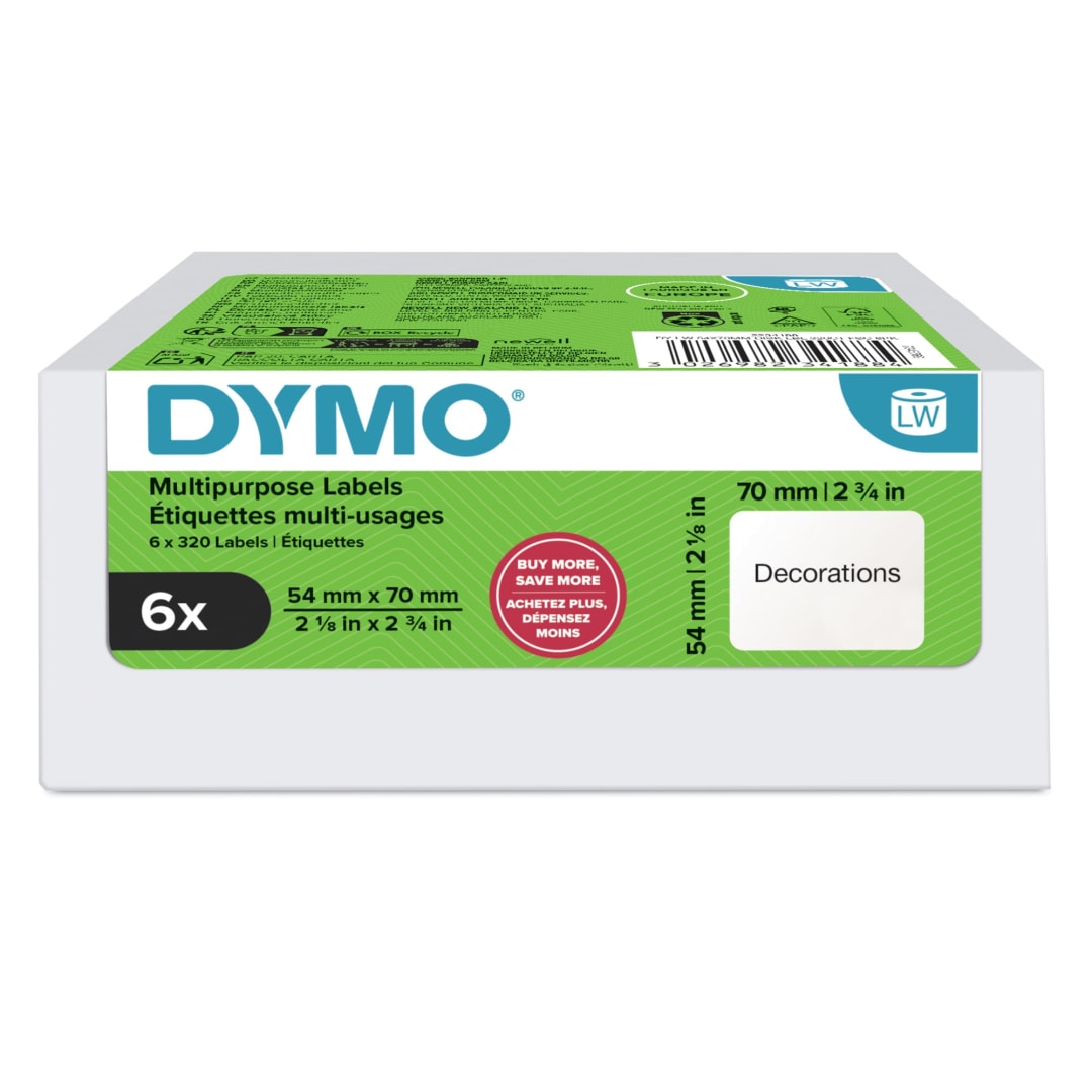 DY LW 54X70MM DISK LBL 320CT FSC 6PK