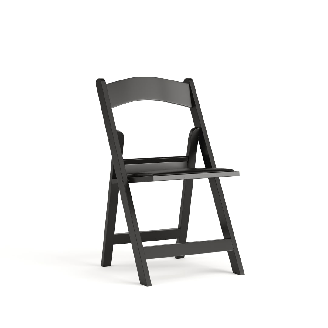 Hercules Folding Chair - Black Resin – 800LB Weight Capacity Comfortable Event Chair - Light Weight Folding Chair