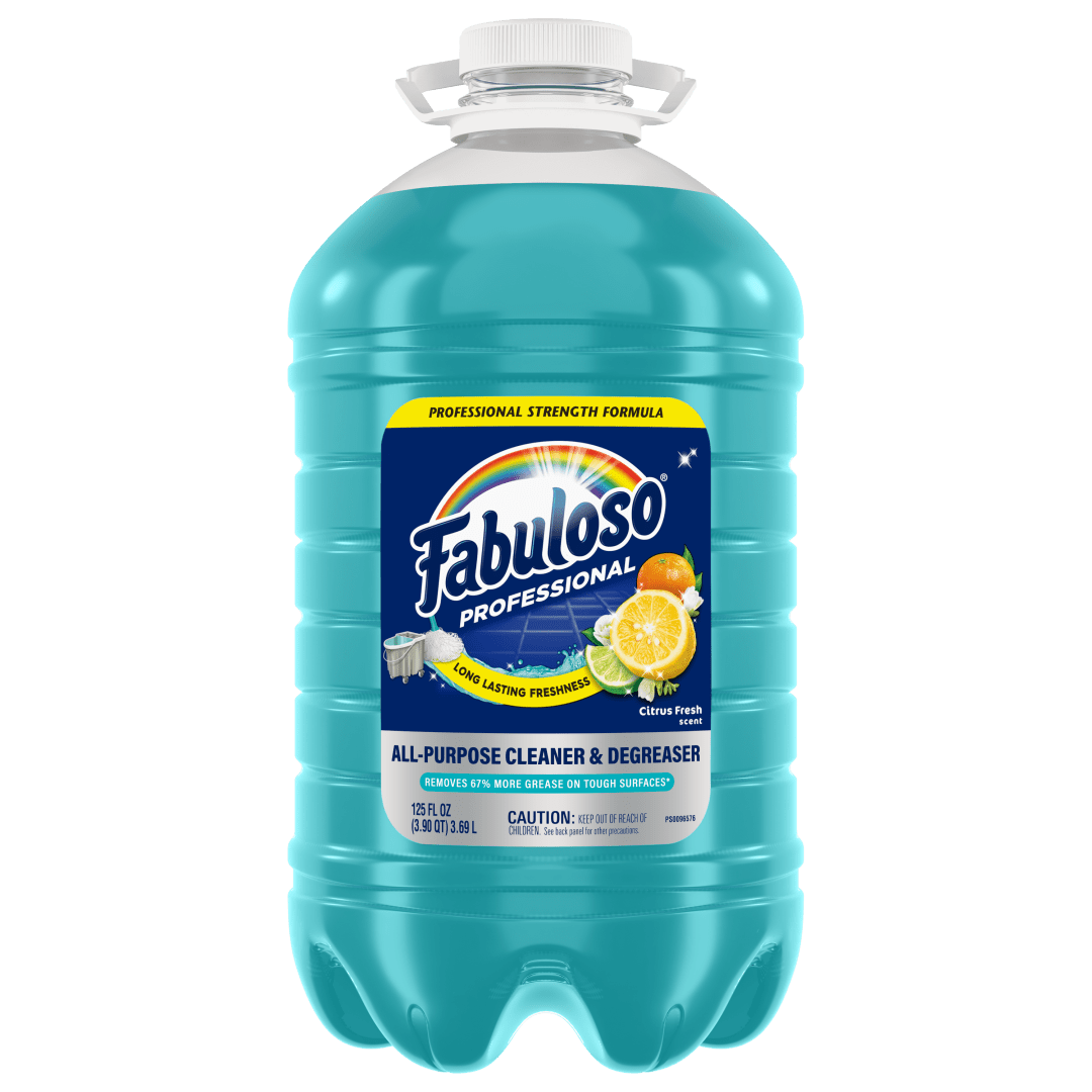 Fabuloso Professional All-Purpose Cleaner and Degreaser, Heavy-Duty Formula for Residential and Commercial Kitchens, Hotel Lobbies, Bathrooms and Floors, Concentrated, Citrus Fresh Scent, 125 fl oz