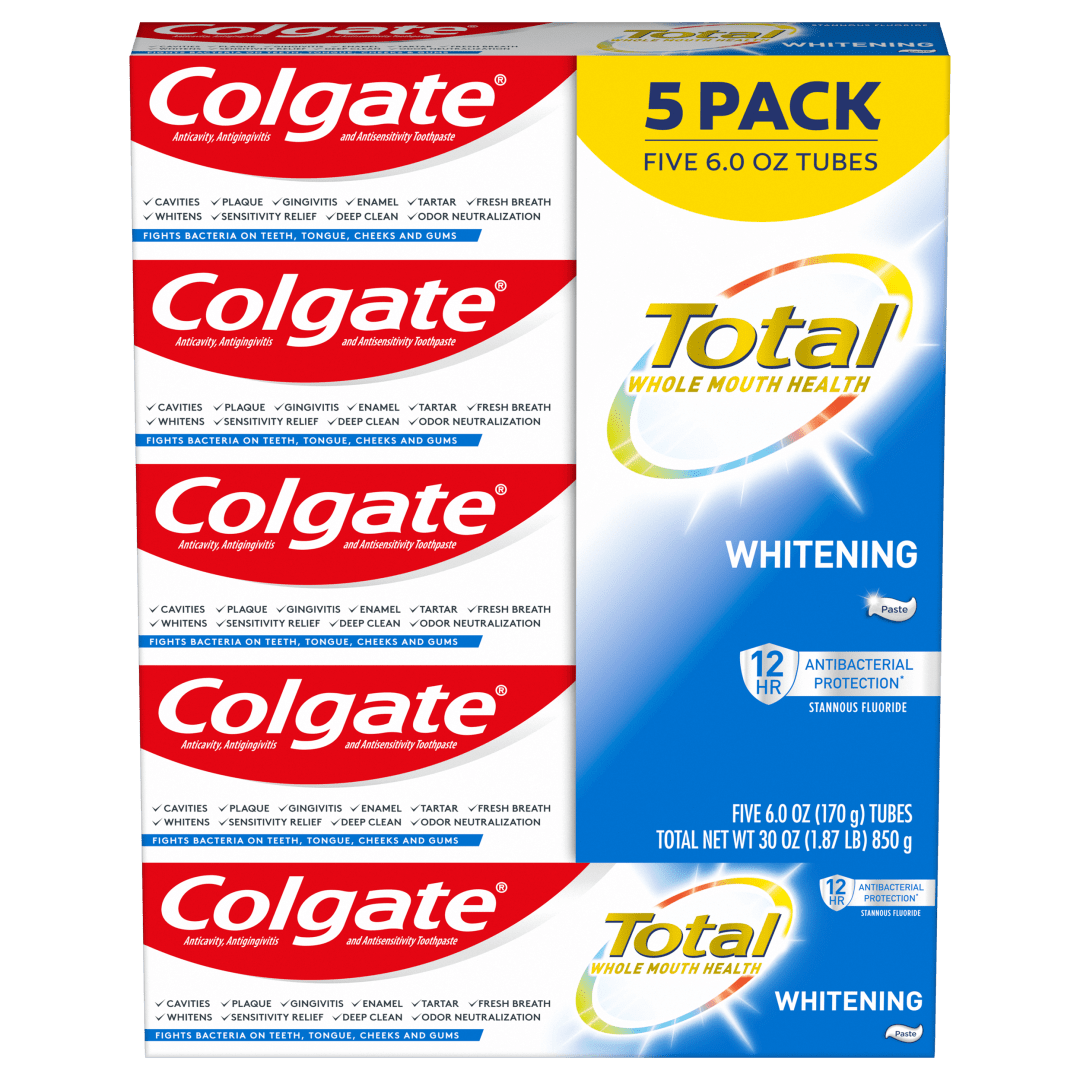 Colgate Total Whitening Paste Toothpaste 6.0oz 5pk