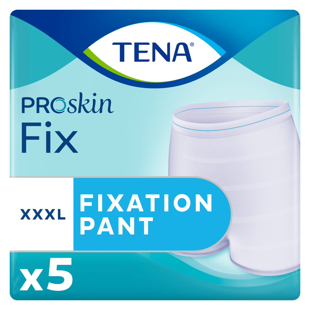 TENA Fix Pants – Reusable Breathable Fixation Pants for Secure Pad Placement with Seamless Design, Comfortable Fit &amp; Washable up to 50 Times - 3X-Large, Pack of 5