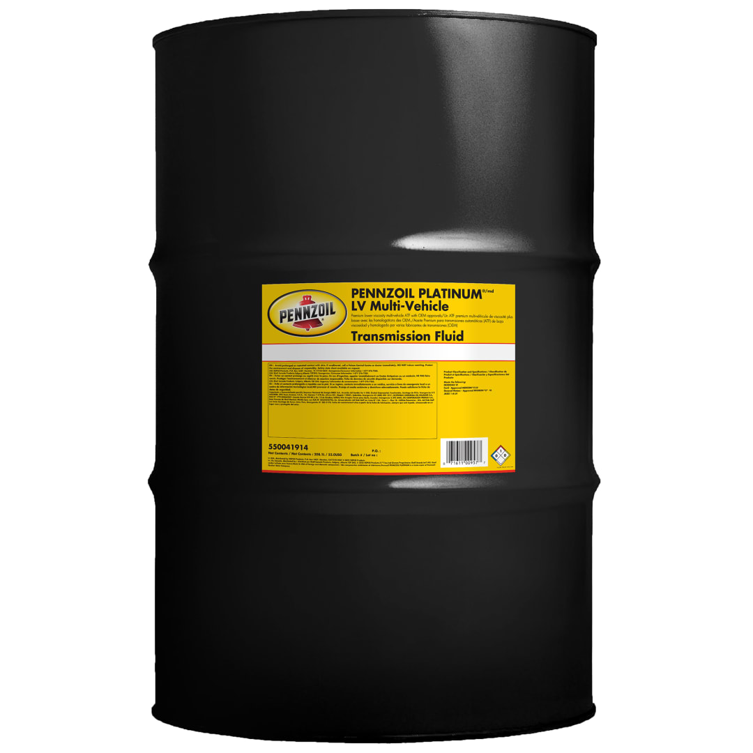 Pennzoil Platinum LV Multi-Vehicle Automatic Transmission Fluid, 55 Gallon Drum