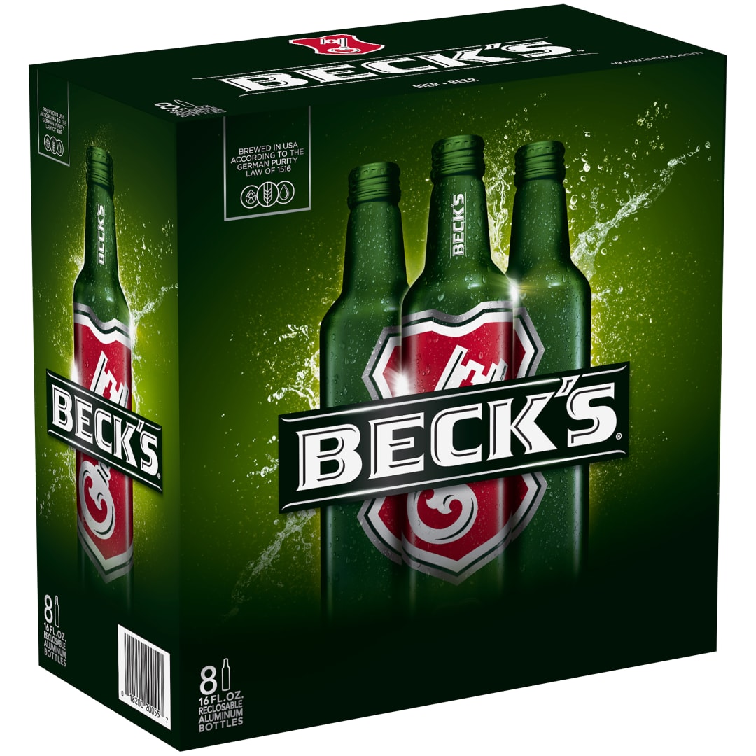 Beck's® Pilsner Beer, 8 Pack 16 fl. oz. Aluminum Bottles