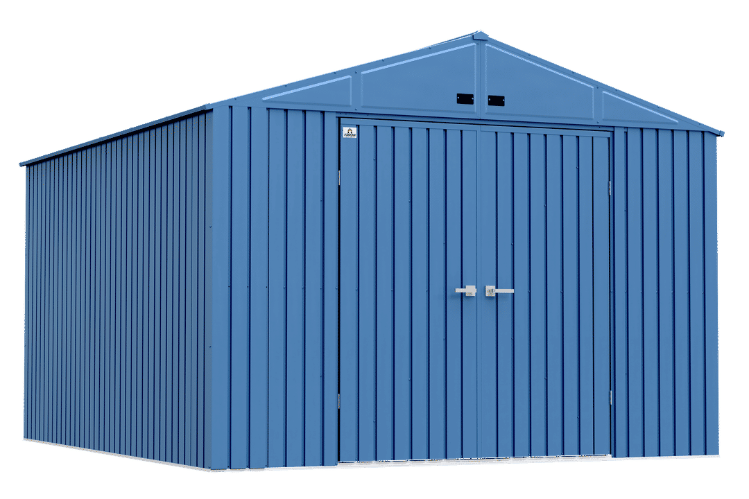 Arrow Elite 10 x 14 x 8 ft Blue Grey Steel Storage Shed