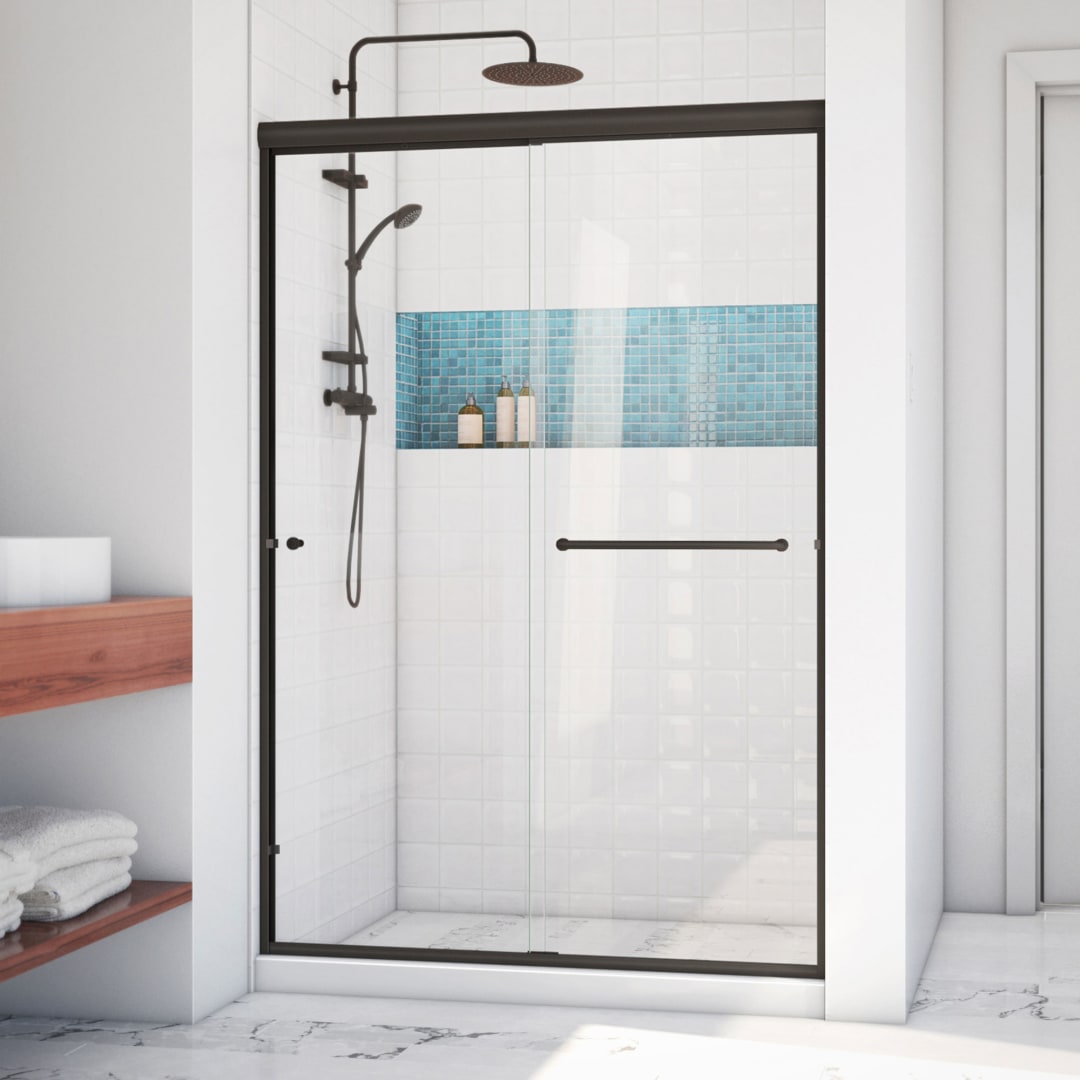 DreamLine Alliance Pro LT 44 - 48 inch W x 70 3/8 inch H Semi-Frameless Bypass Shower Door in Oil Rubbed Bronze