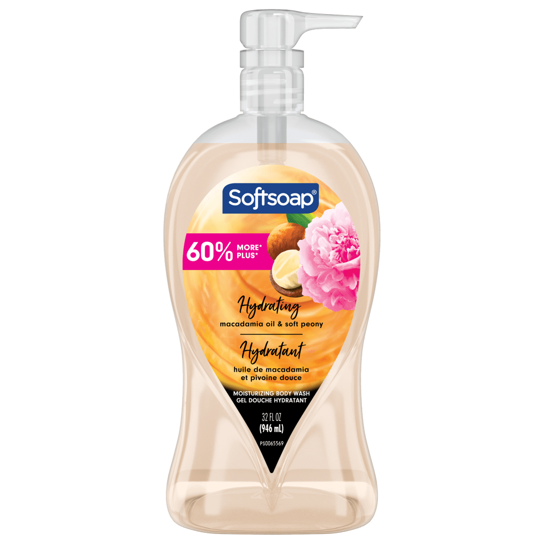 Softsoap Moisturizing Body Wash Pump, Luminous Oils Macadamia Oil & Peony - 32 Fluid Ounce Pump