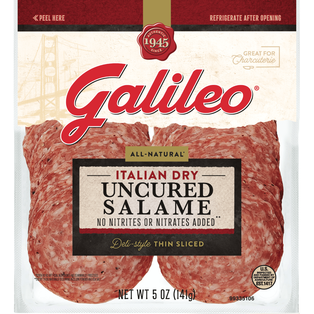 Galileo All Natural Italian Dry Uncured Salame, 5 oz