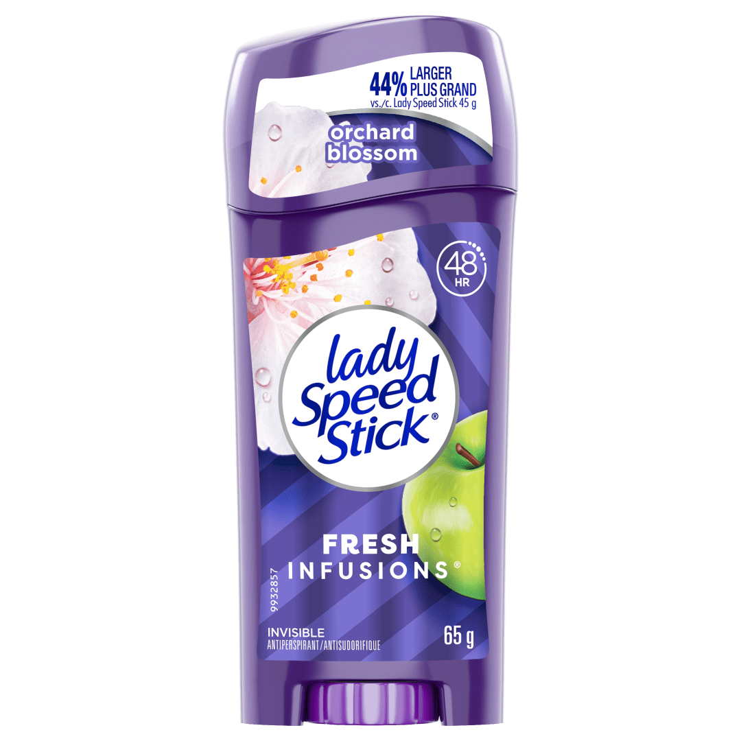 Lady Speed Stick Antiperspirant Deodorant, Fresh Infusions, Orchard Blossom, 65g