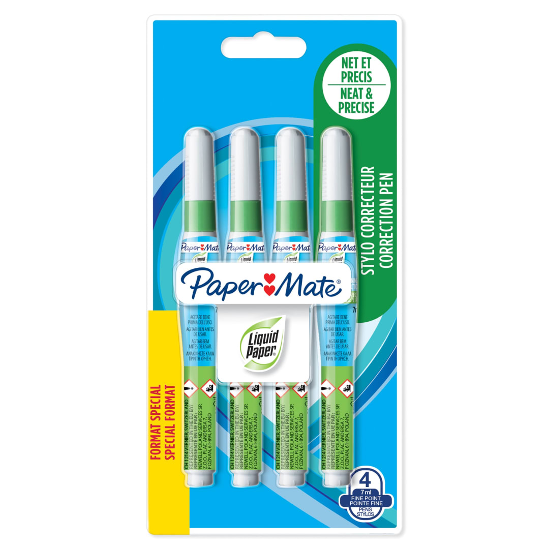 Paper Mate® Liquid Paper NP10 Micro Correction Pen | 7ml. | 4 Count