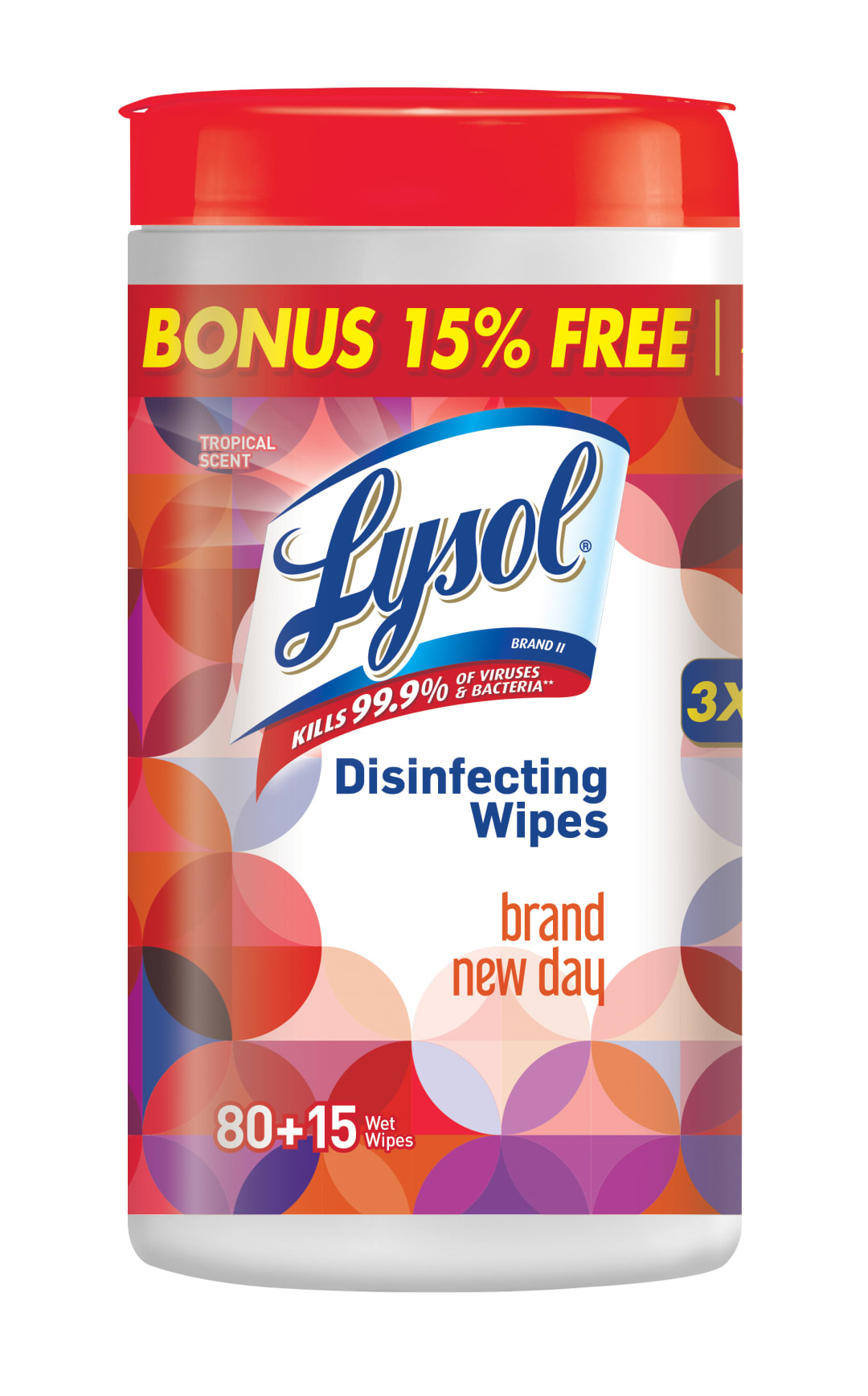 LYSOL® Disinfecting Wipes - Brand New Day 6/(80+15) ct.