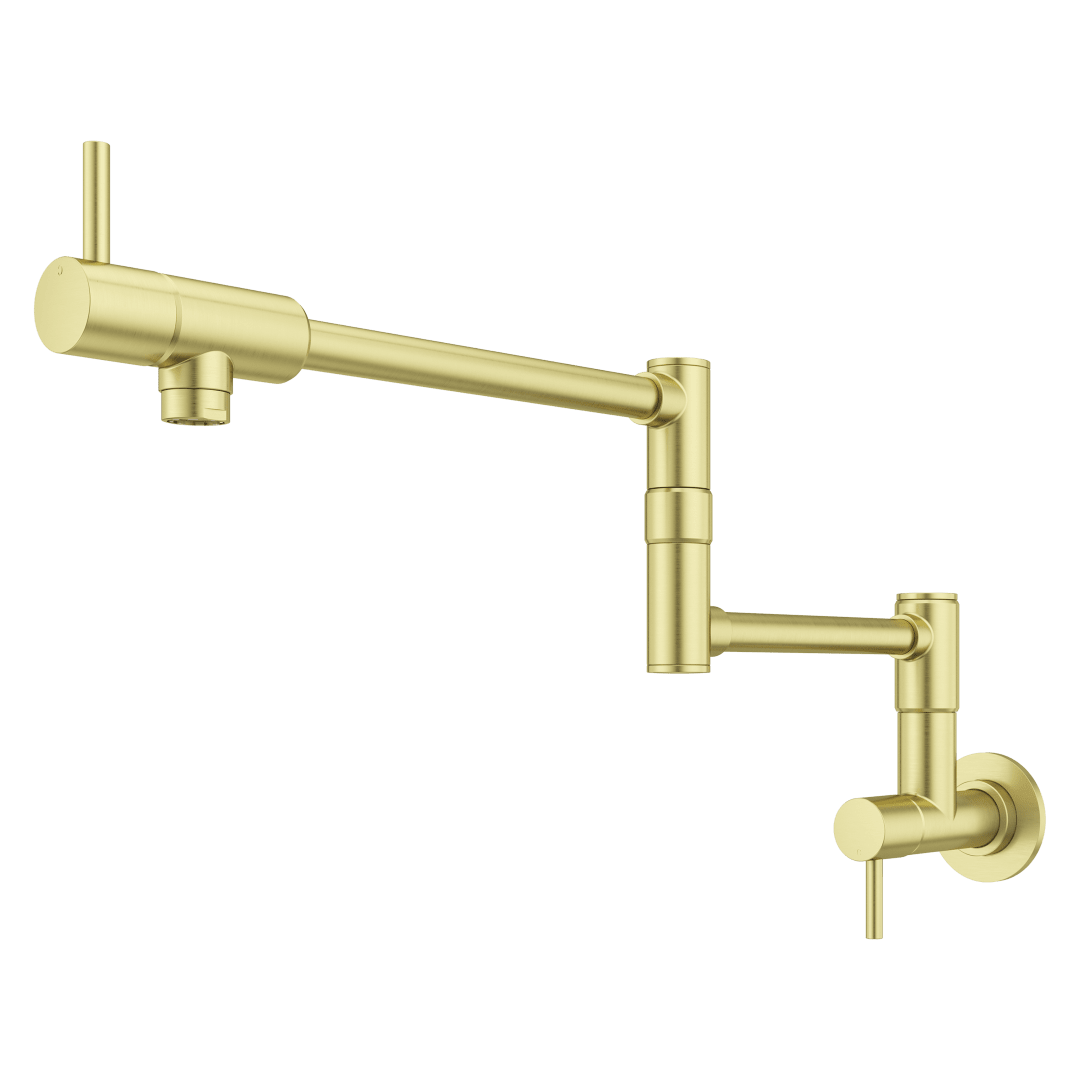 Lita 2-Handle 1-Hole Potfiller Kitchen Faucet in Brushed Gold