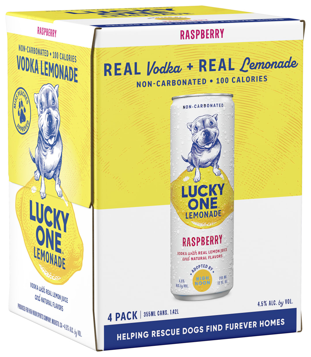 Lucky One Vodka Lemonade Raspberry 4 Pack 355ml Cans