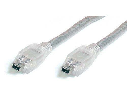 15 ft Transparent Firewire Cable 4-4 Pin
