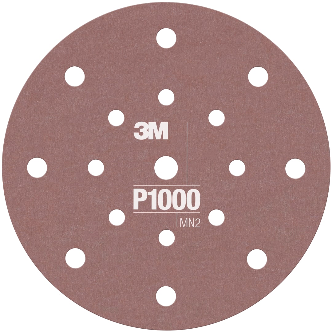 3M™ Hookit™ Flexible Schleifscheibe 270J, 150 mm, 17-fach gelocht, P1000, 34803