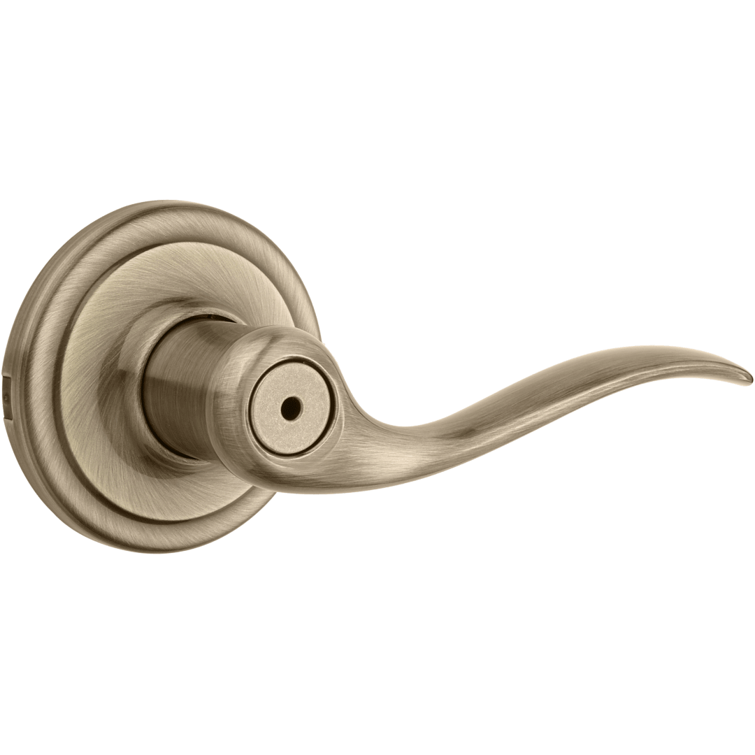 Tustin Bed/Bath Lever in Antique Brass