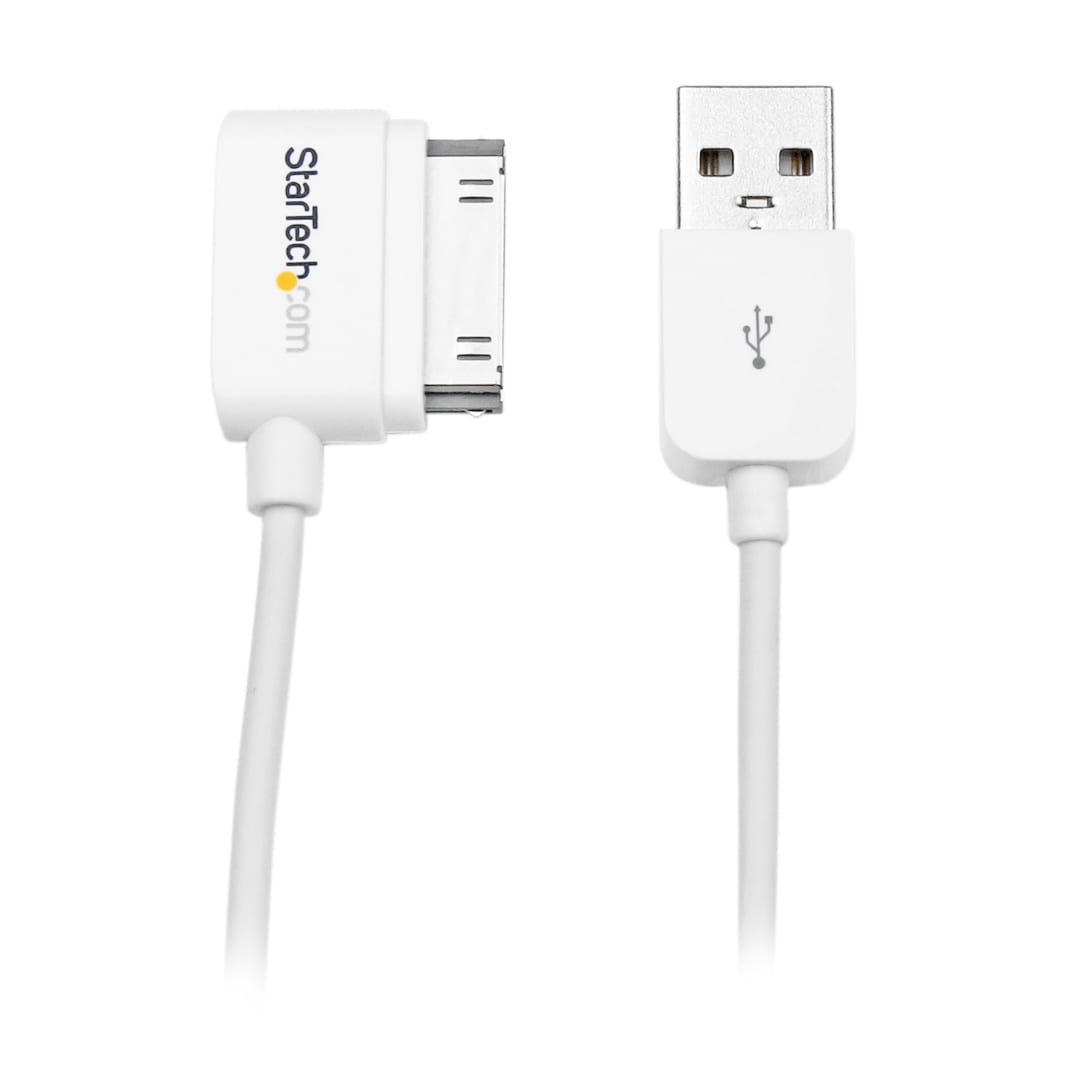 2m Right Angle Apple Dock Connector to USB Cable