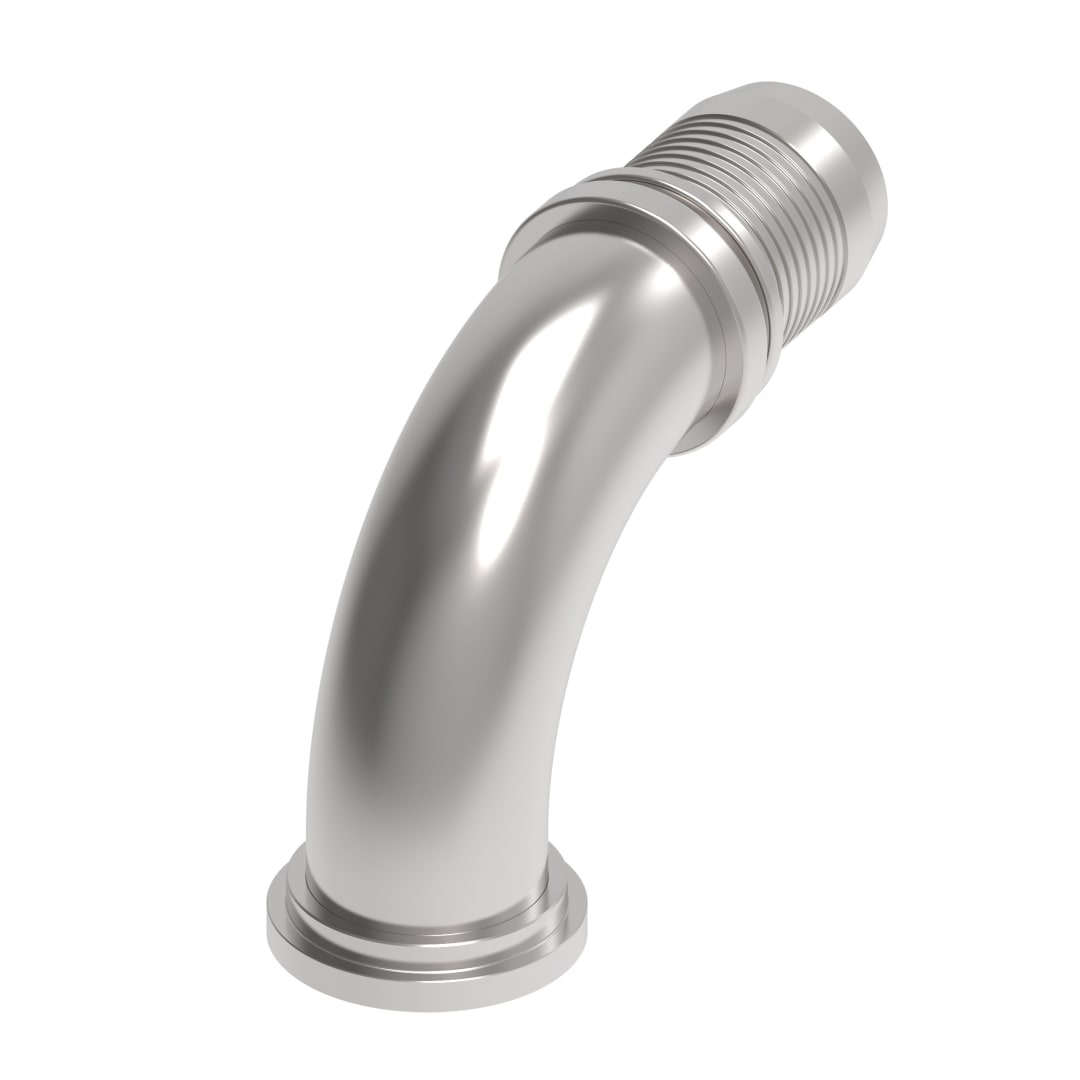 Aeroquip 2 1/2 Flange C61 90 Degree X 2 1/2 Hose, R4 Nipple