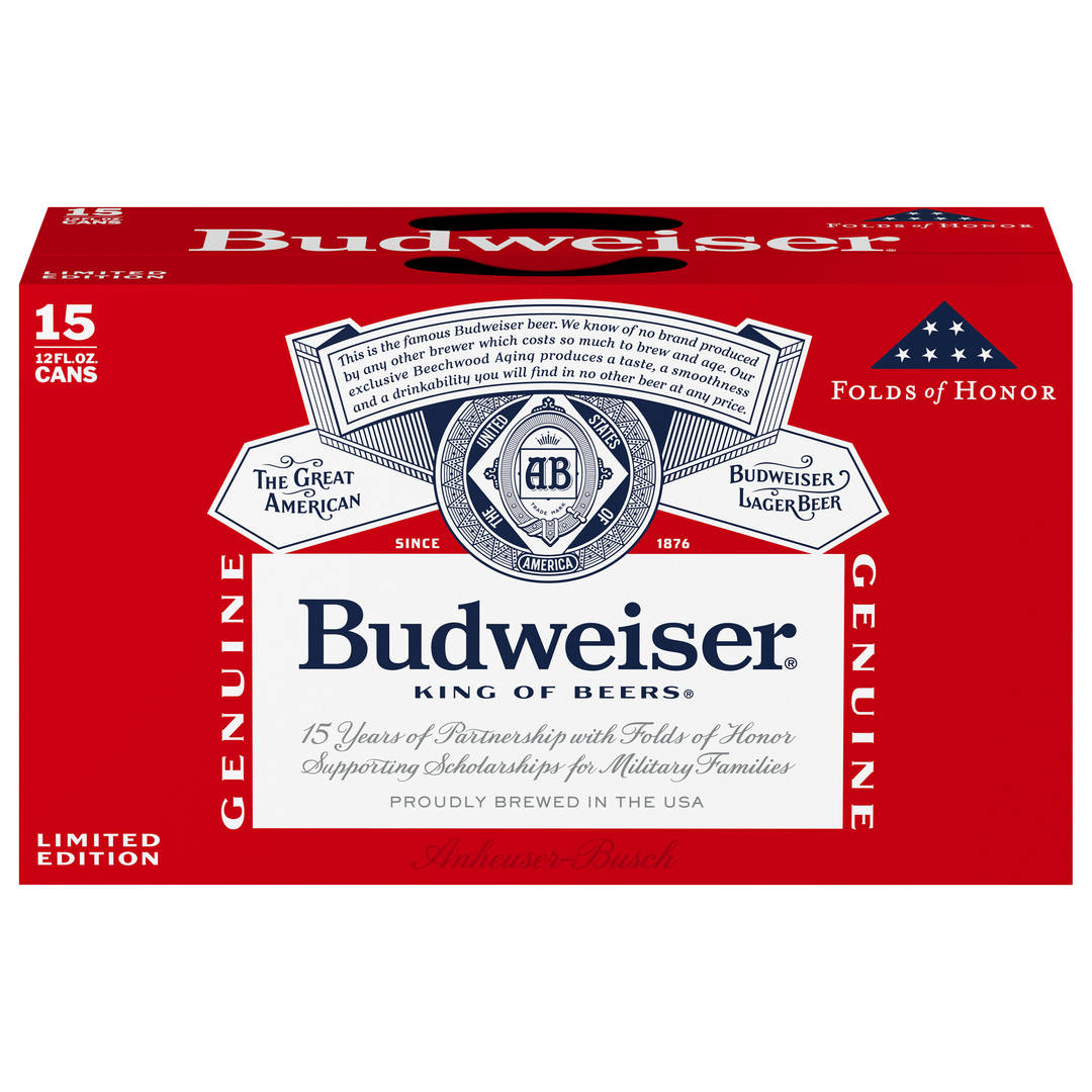 Budweiser 15x12 oz Can Pack CARRIER - Summer 2025 FOH