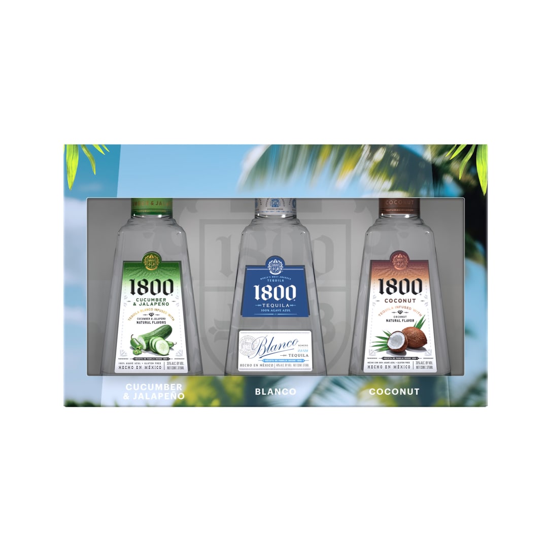 1800 Tequila Coco/cuc Jalap/bl Gift 4/3 375ML