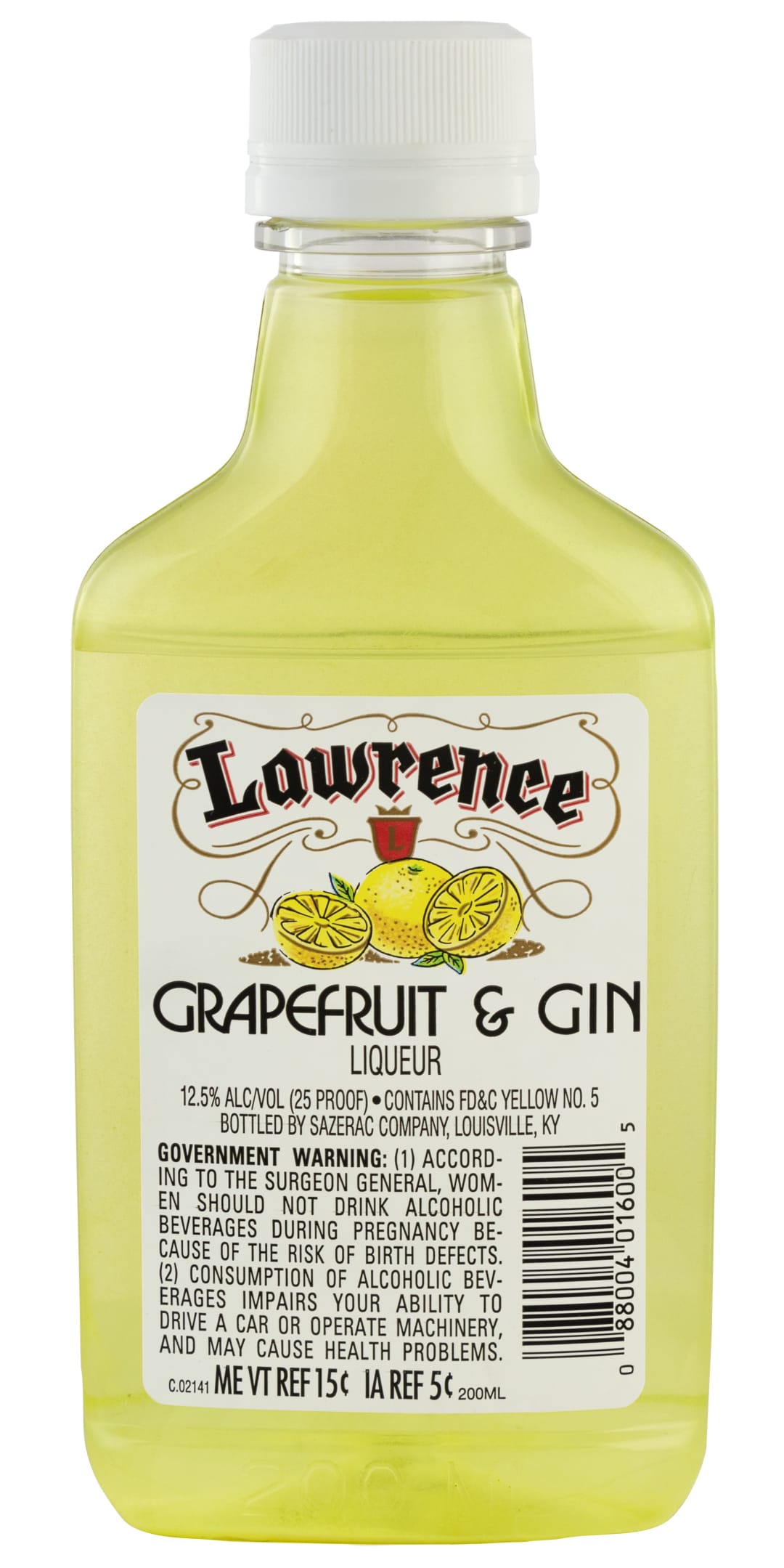 Lawrence Grapefruit and Gin Liqueur 200ml 25 Proof