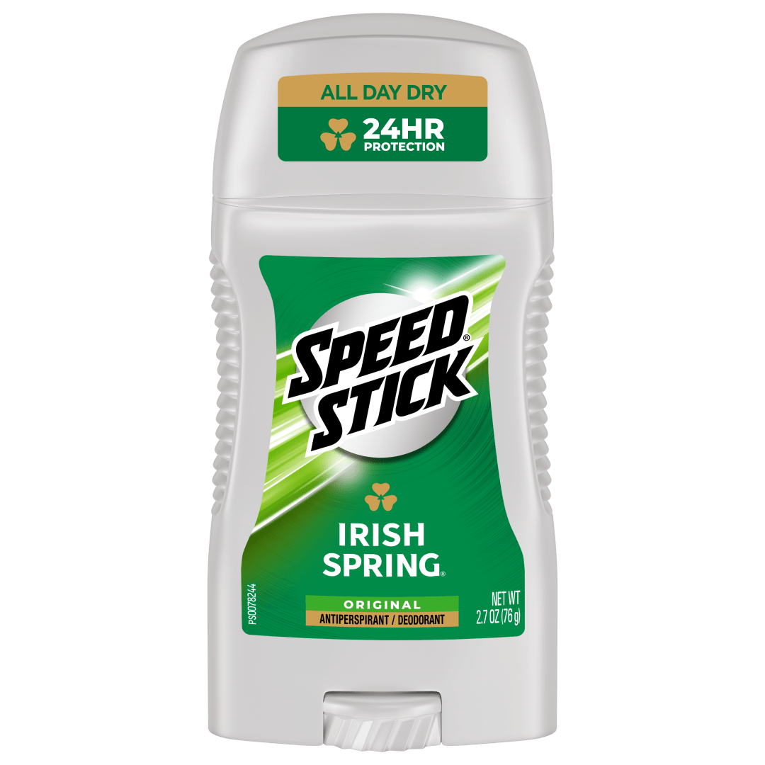 Speed Stick Antiperspirant Deodorant for Men, 72 HR Sweat & Odor Protection, Irish Spring Scent, 2.7 oz Stick