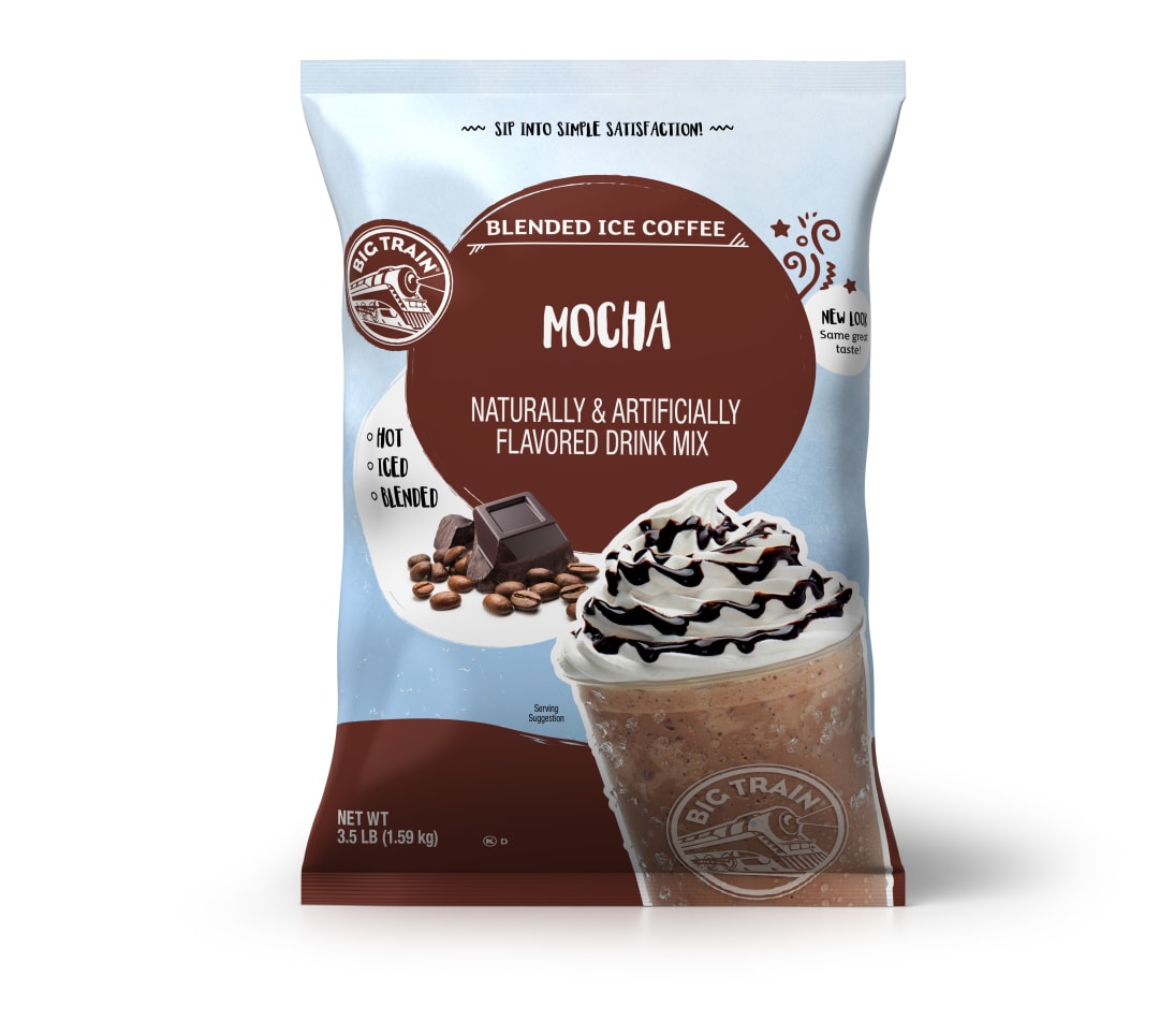 Big Train Mocha Blended Ice Coffee Powdered Drink Mix, 5 x 3.5 lb
