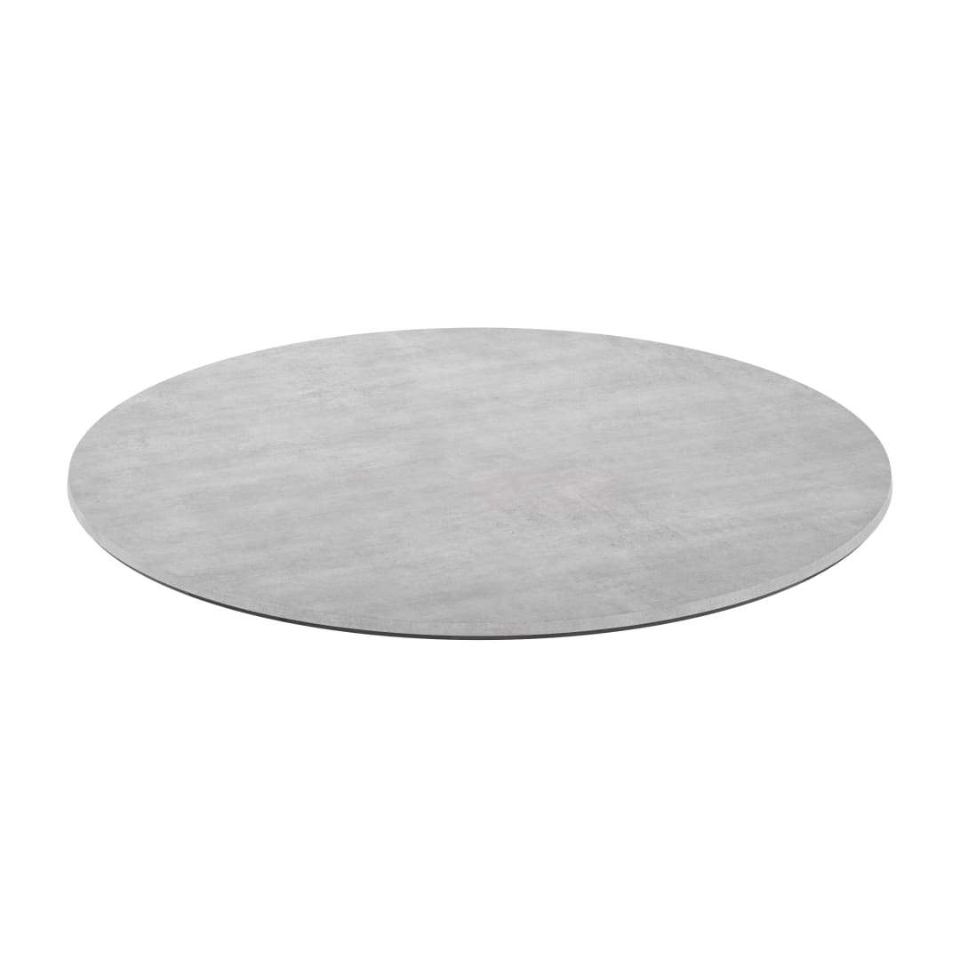 TopGuard 36" Round Gray Faux Concrete Outdoor Tabletop with Seamless Surface Technology, Moisture, Scratch, Heat, UV Resistant